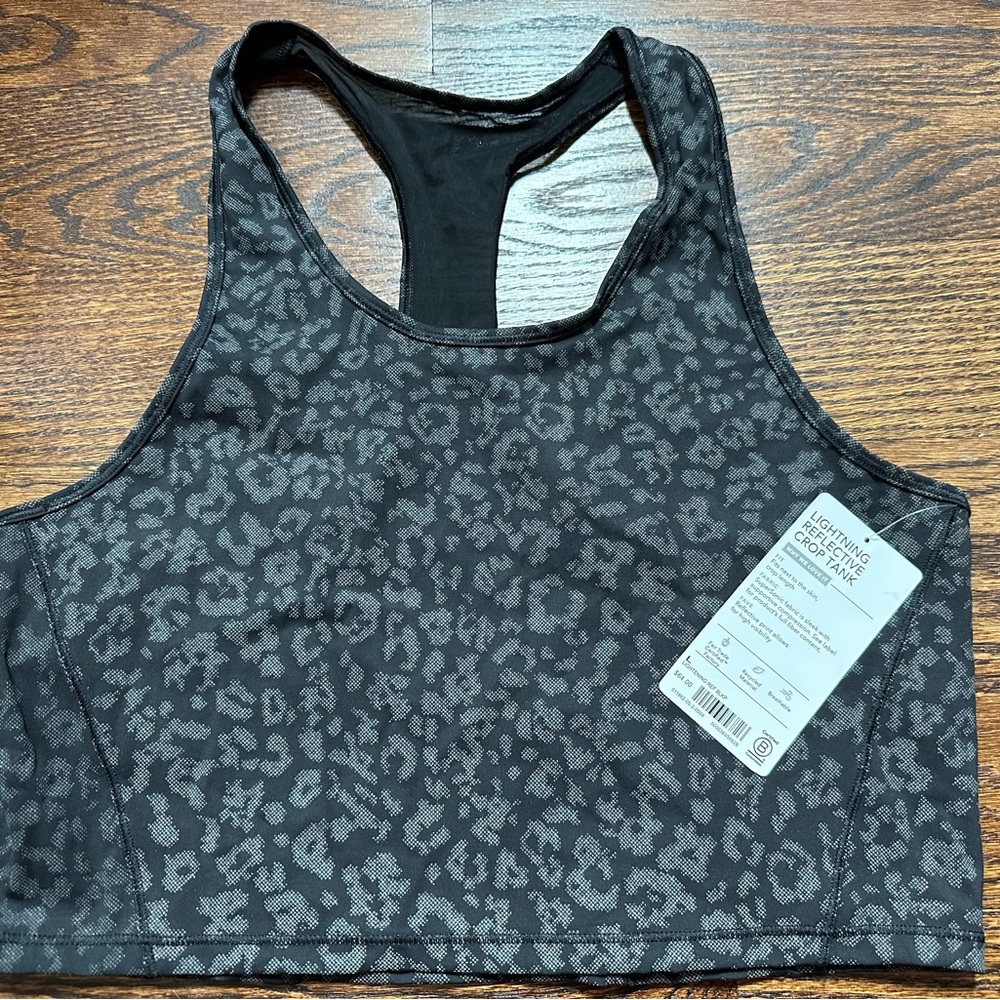 Athleta Lightning Reflective Crop Tank - NWT - Large
